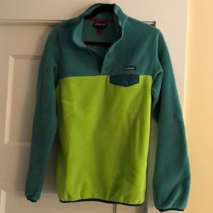 Patagonia color block snap t Synchilla pullover